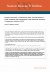 Research paper thumbnail of Energy Governance, Transnational Rules, and the Resource Curse: Exploring the Effectiveness of the Extractive Industries Transparency Initiative (EITI)