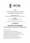 Research paper thumbnail of Accueillir la crise psychique. Expérimentation et expérience du rétablissement / Welcoming psychic crisis. Experimentation and experience of recovery