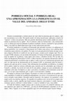 Research paper thumbnail of Pobreza oficial y pobreza real: una aproximación a la indigencia en el Valle del Andarax (siglo XVIII)