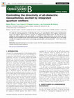 Research paper thumbnail of Controlling the directivity of all-dielectric nanoantennas excited by integrated quantum emitters