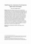 Research paper thumbnail of Redefining rest: a taxonomy of contemporary digital sleep technologies