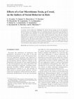 Research paper thumbnail of Effects of a Gut Microbiome Toxin, p-Cresol, on the Indices of Social Behavior in Rats