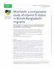 Research paper thumbnail of Mismatch: A comparative study of vitamin D status in British-Bangladeshi migrants