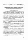 Research paper thumbnail of Sprawozdanie prezesa Polskiego Towarzystwa Teologicznego w Krakowie za rok 2001