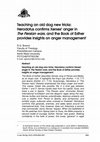 Research paper thumbnail of Teaching an old dog new tricks: Herodotus confirms Xerxes’ anger in <i>The Persian wars</i>, and the Book of Esther provides insights on anger management