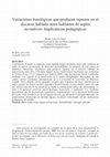 Research paper thumbnail of Variaciones fonológicas que producen rupturas en el discurso hablado entre hablantes de inglés no-nativos: Implicancias pedagógicas