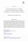 Research paper thumbnail of Beyond Implementation: Enabling Sustainable Transformations of Digital Teaching and Learning in Higher Education