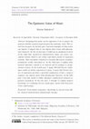 Research paper thumbnail of The Epistemic Value of Music