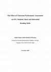 Research paper thumbnail of The Effect of Classroom Performance Assessment on EFL Students' Basic and Inferential Reading