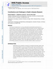 Research paper thumbnail of Contributions and Challenges in Health Lifestyles Research