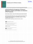 Research paper thumbnail of Understanding the Ontogenesis of Temporal Regulation in Infants and Children: An evaluation of the Procedures