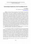 Research paper thumbnail of Epistemological Implications of the Pratyabhijñā Doctrine