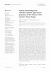 Research paper thumbnail of Hybrid knowledge and climate-resilient agriculture practices of the Tharu in the western Tarai, Nepal