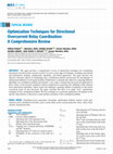 Research paper thumbnail of Optimization Techniques for Directional Overcurrent Relay Coordination: A Comprehensive Review