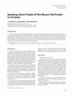 Research paper thumbnail of Speaking About People of Non-Binary Sex/Gender in Croatian