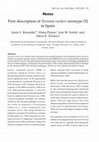 Research paper thumbnail of First description of Yersinia ruckeri serotype O2 in Spain