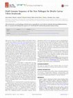 Research paper thumbnail of Draft Genome Sequence of the New Pathogen for Bivalve Larvae Vibrio bivalvicida