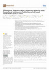 Research paper thumbnail of Petrophysical Analyses of Rock Construction Materials from a Roman Rural Settlement in Podšilo Bay on Rab Island (North-East Adriatic, Croatia