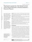 Research paper thumbnail of Psychometric properties of the Spanish version of the Clinical Outcomes in Routine Evaluation&amp;nbsp;&amp;ndash;&amp;nbsp;Outcome Measure