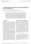 Research paper thumbnail of An analytical method to evaluate the capacity of laterally loaded piles in unsaturated soils