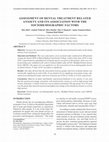 Research paper thumbnail of Assessment of Dental Treatment Related Anxiety and Its Association with the Sociodemographic Factors