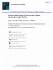 Research paper thumbnail of Antimicrobial activity of four annual<i>Papaver</i>species growing in Turkey