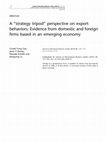 Research paper thumbnail of Erratum: A “strategy tripod” perspective on export behaviors: Evidence from domestic and foreign firms based in an emerging economy