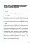 Research paper thumbnail of Systematic review of the magnitude of change in the prevalence of Salmonella and the quantity of Salmonella after administration of pathogen reduction treatments on Pork Carcasses: Interim summary