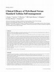 Research paper thumbnail of Clinical efficacy of web-based versus standard asthma self-management