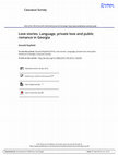 Research paper thumbnail of Love Stories: Language, Private Love, and Public Romance in Georgia by Paul Manning (review)