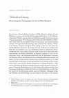 Research paper thumbnail of Methode ist Umweg. Methodologische Überlegungen mit und zu Walter Benjamin