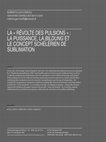 Research paper thumbnail of LA « RÉVOLTE DES PULSIONS » : LA PUISSANCE, LA BILDUNG ET LE CONCEPT SCHÉLÉRIEN DE SUBLIMATION