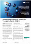 Research paper thumbnail of Immunosuppression for solid organ transplantation