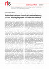 Research paper thumbnail of Bedarfsorientierte Soziale Grundsicherung versus Bedingungsloses Grundeinkommen