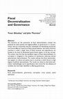 Research paper thumbnail of Fiscal Decentralization and Governance