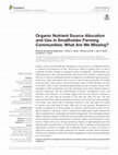 Research paper thumbnail of Organic Nutrient Source Allocation and Use in Smallholder Farming Communities: What Are We Missing?