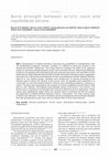 Research paper thumbnail of Bond strength between acrylic resin and maxillofacial silicone