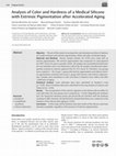 Research paper thumbnail of Analysis of Color and Hardness of a Medical Silicone with Extrinsic Pigmentation after Accelerated Aging