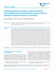 Research paper thumbnail of Alianzas públicas, privadas y público-privadas para implementar Una Salud como acción contra la resistencia antimicrobiana en Colombia