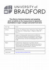 Research paper thumbnail of The effects of demineralisation and sampling point variability on the measurement of glutamine deamidation in type I collagen extracted from bone