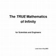 Research paper thumbnail of The TRUE Mathematics of Infinity