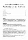 Research paper thumbnail of The Fundamental Basis of the Real Number Line (the Continuum)