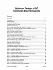 Research paper thumbnail of Optimum Design of DC Solenoids/Electromagnets