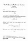 Research paper thumbnail of The Fundamental Radiometer Equation