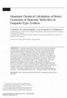 Research paper thumbnail of Quantum chemical calculation of Henry constants of diatomic molecules in faujasite-type zeolites