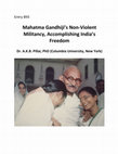 Research paper thumbnail of Mahatma Gandhi's Non-Violent Militancy