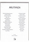 Research paper thumbnail of Militanza. Antologia Poetica (antologia)