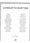 Research paper thumbnail of La malattia invettiva. Antologia Poetica (antologia)