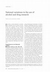 Research paper thumbnail of National Variations in the use of Alcohol and Drug Research