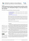 Research paper thumbnail of Analyzing historical trends in trip generation by primary modes of transport in the Metropolitan Region of São Paulo between 1967 and 2017